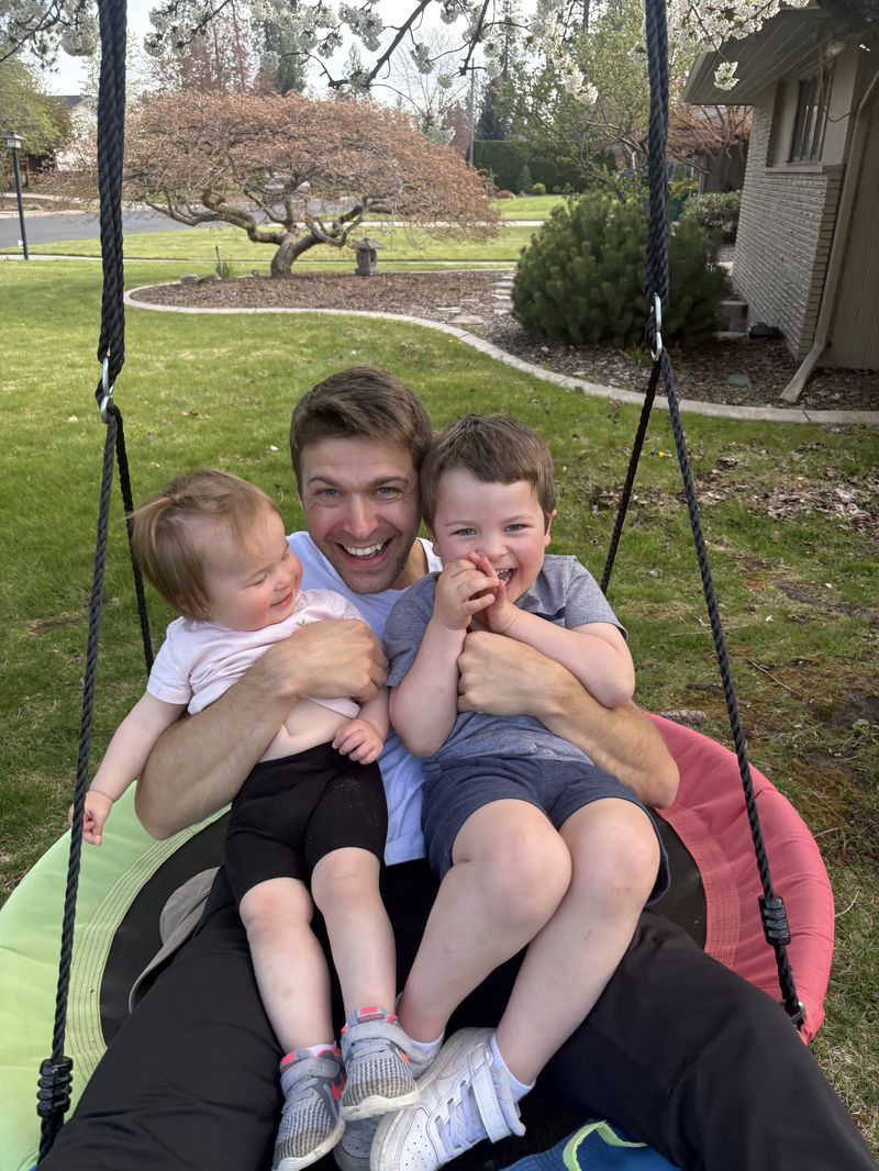 Curran Long with his kids